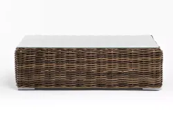 "Палермо" журнальный столик из искусственного ротанга, цвет соломенный