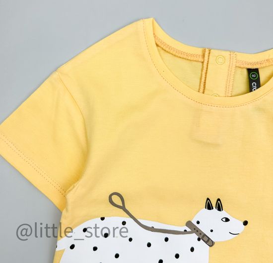 Футболка хлопковая "Горошки" абрикос