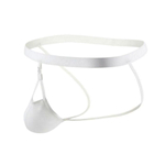 Белые сексуальные трусы-джоки на тонких ремешках (Размер: L) (Цвет: белый)