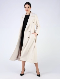 Пальто демисезонное длинное с поясом