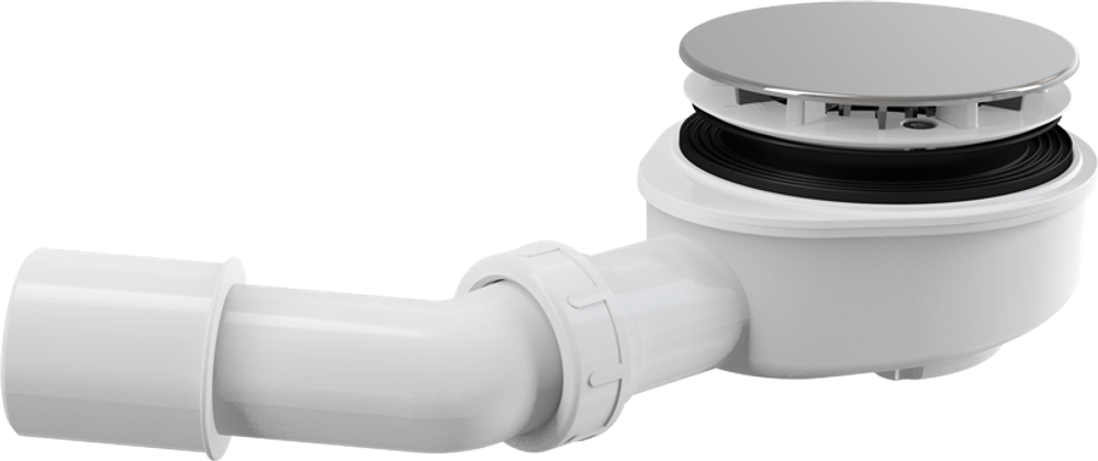 A491CR Сниженный сифон для душевого поддона, хром