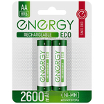 Аккумулятор Energy Eco NIMH-2600-HR6/2B (АА) (2шт на блистере) (104989)