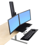 Крепление Ergotron WorkFit-S настольное на два монитора (33-349-200 / 33-349-211), Белый