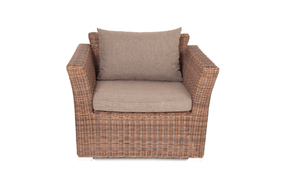 "Капучино" кресло из искусственного ротанга, цвет коричневый