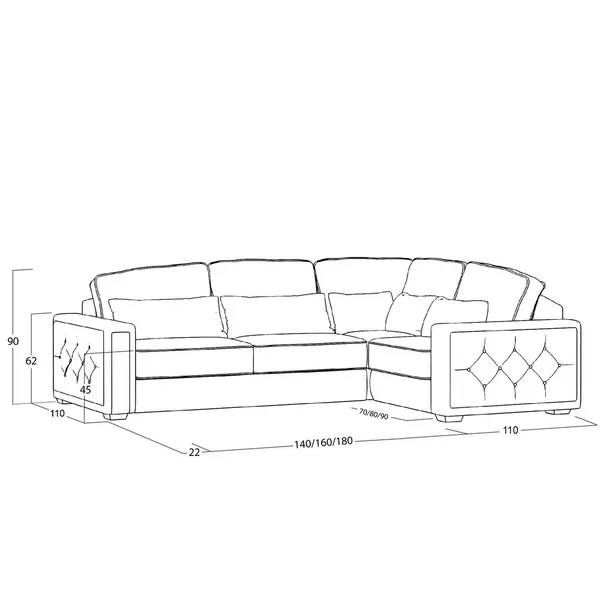 Диван Diamante (с механизмом)