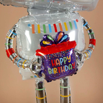 Шар 3D (62''/157 см) Ходячая Фигура, Робот с подарком