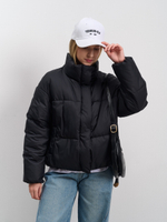 Пуховик женский демисезонный черный