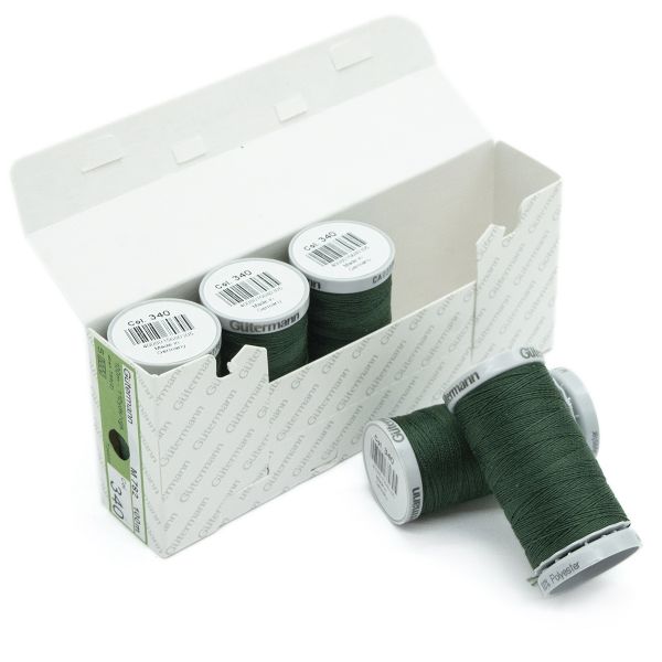 Нитки суперкрепкие Gutermann Extra Strong M782 №40 (100 метров), 5 кат. | 340 зеленый трилистник