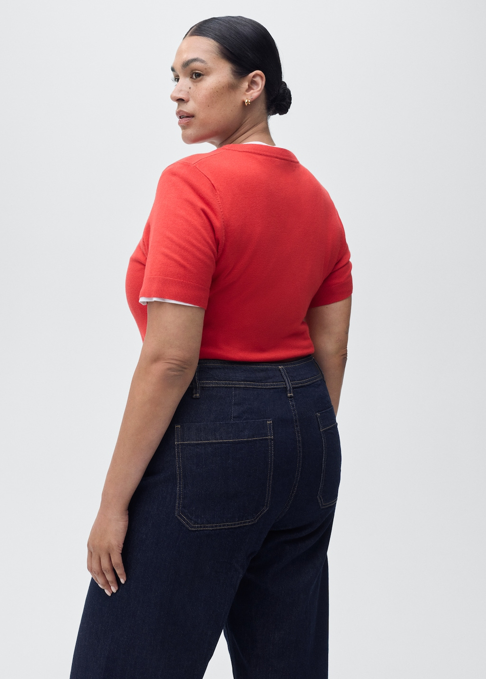 Джинсы wideleg с карманами