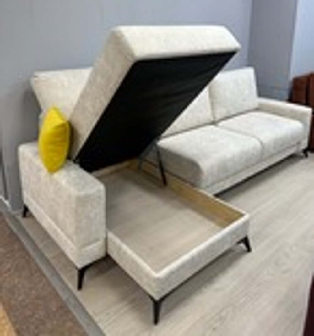 Диван с оттоманкой Бруклин светлый