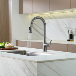 Смеситель для кухни Domaci Римини D569182GB вороненая сталь