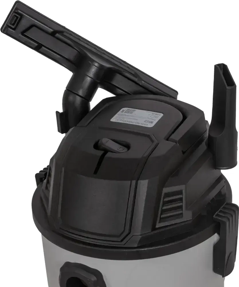 Пылесос строительный JVC JH-VB215, бак 15 л, сухая уборка, сбор жидкостей, функция выдувания, 1000 Вт