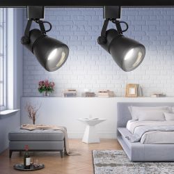 Трековый светильник однофазный ЭРА Taper TR38-GU10 BK под лампу GU10 черный | Однофазные светильники под лампу