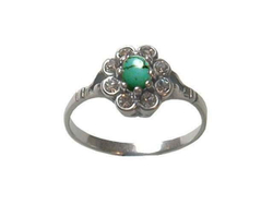 "Камелия" кольцо в серебряном покрытии из коллекции "Самоцветы" от Jenavi