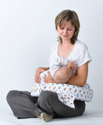 Подушка для кормления «Milk Rivers Support» нежно-голубая однотонная