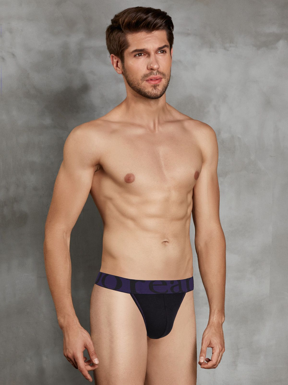 Мужские трусы-стринги Doreanse Ribbed Modal (Размер: M) (Цвет: черный)