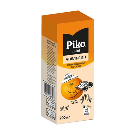 Сок натуральный Piko Апельсин 0,2 мл