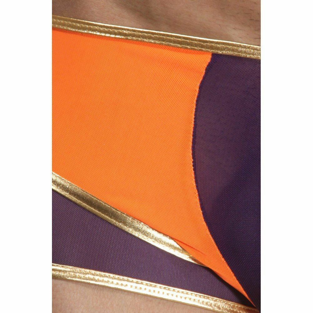 Мужские трусы хипсы фиолетово-оранжевые Cosmos Colors  L30POG