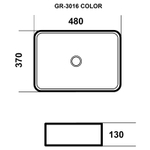 Раковина-чаша Grossman Color 48 GR-3016GBL Золото Черная