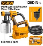 Краскопульт электрический 500Вт INGCO SPG5008-2 INDUSTRIAL