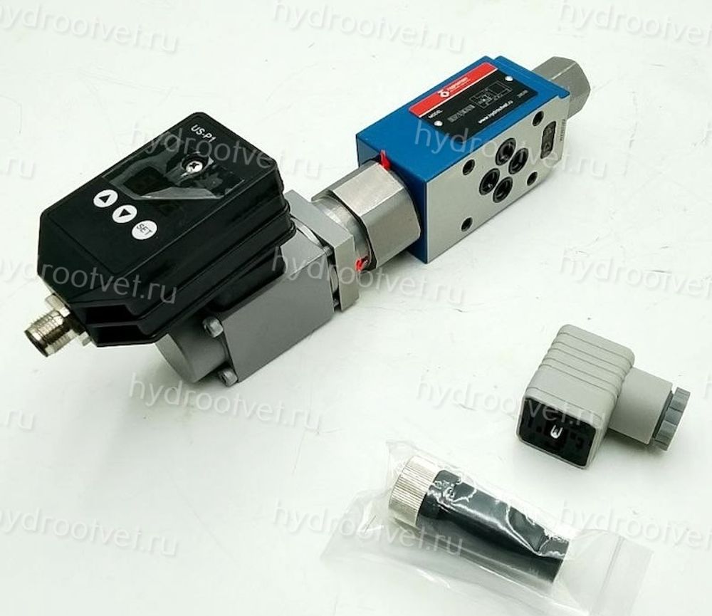 ZDREE6VP2-1X/210MG24K24F1M - Пропорциональный редукционный клапан Ду6 со встроенным усилителем, сигнал F1 = 4…20мА, давление регулировки до 210 бар, монтаж - модульный