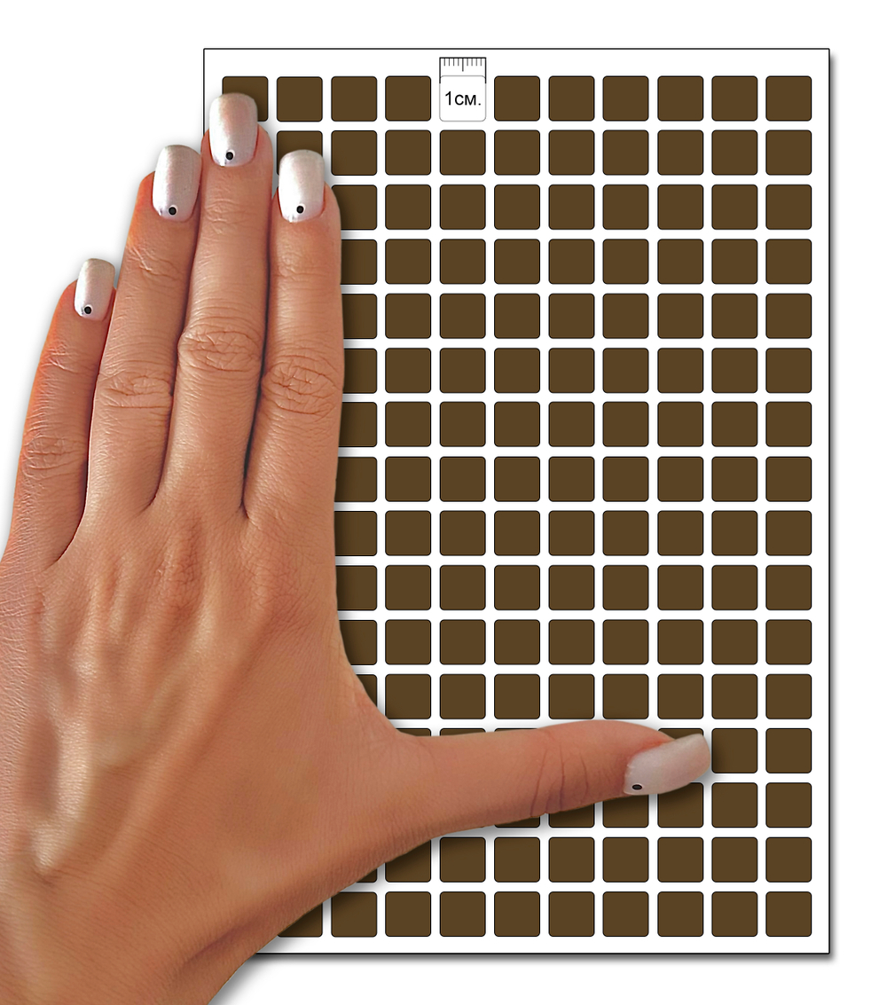 Коричневые виниловые наклейки для маркировки Policomprint М10, 10 мм.