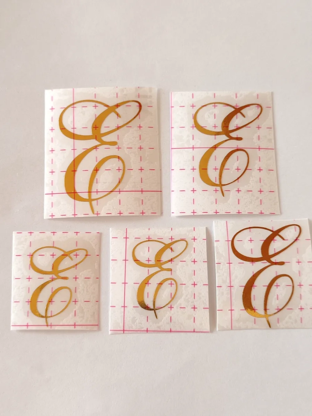 Наклейки свадебные буквы зеркальное золото инициалы " Е "