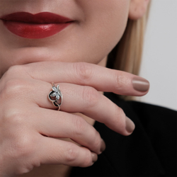 "Муслин" кольцо в серебряном покрытии из коллекции "Ателье" от Jenavi