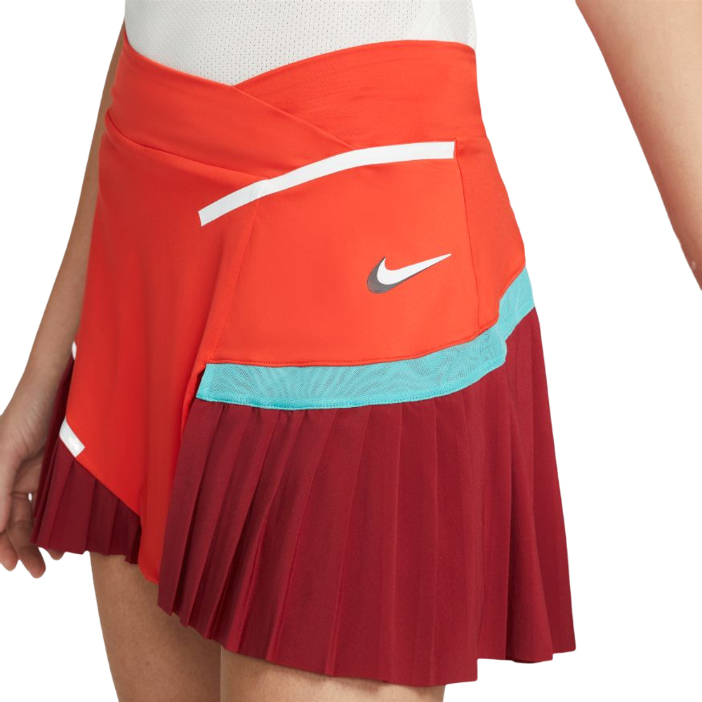 Теннисная юбка Nike Dri-Fit Spring Court Skirt W - habanero red/pomegranate/white