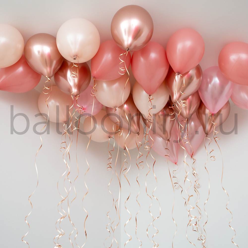 Шары россыпью "Розовое золото"