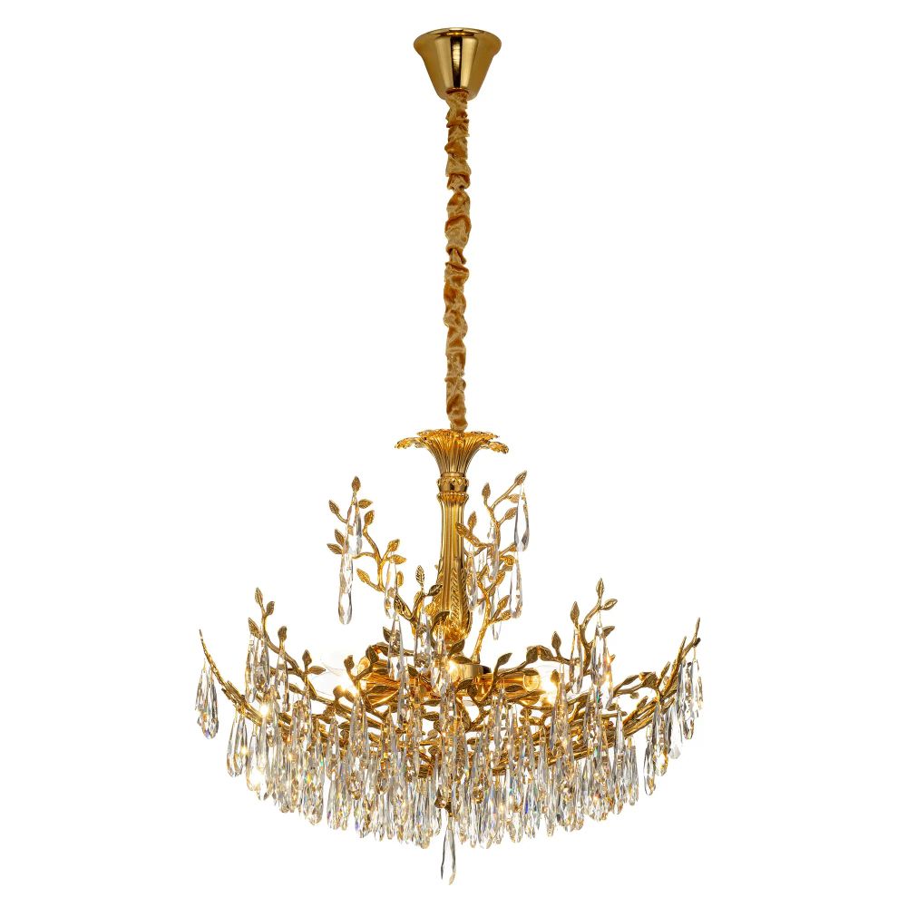 Citilux RITZ CL310082 Люстра хрустальная подвесная Золото