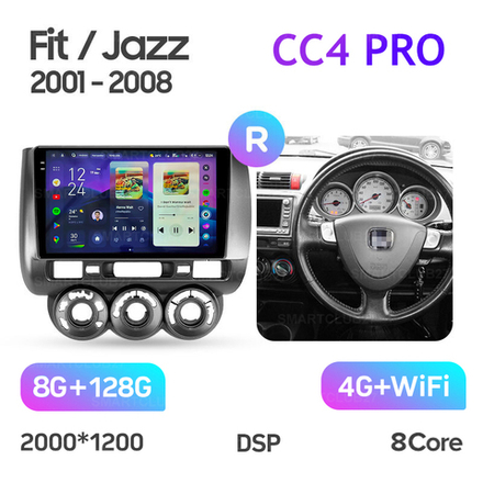 Teyes CC4 Pro 9" для Honda Fit, Jazz 2001-2008 (прав)