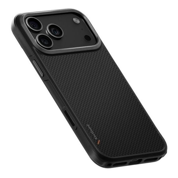 Чехол Uniq Keva MagSafe для iPhone 17 Pro Kevlar Carbon Black (IP6.3P(2025)-KEVAMCBLK)