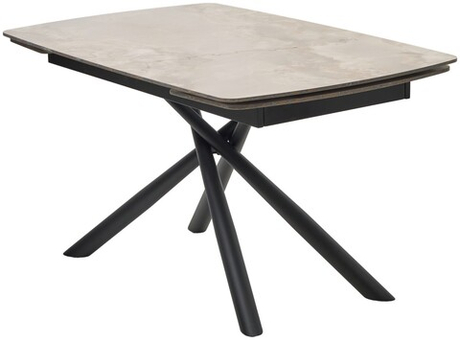 Стол М-City DISAUR Риволи (Rivoli) 140 Амбер Жаде (Gloss Amber Jade Solid Ceramic), Черный