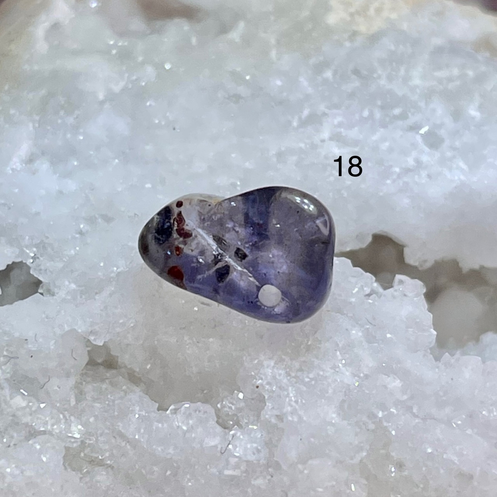 51608 Иолит Кордиерит Бусина галтовка 9-15мм-13