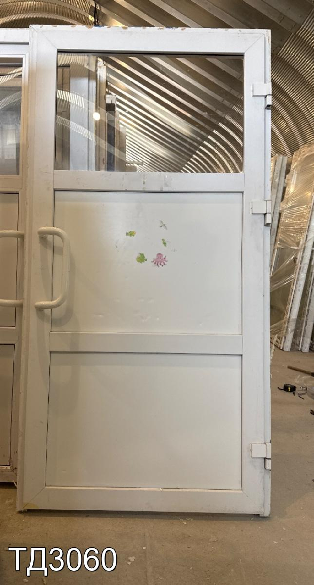 Дверь пластиковая входная Б/У 2040(в) x 1040(ш)