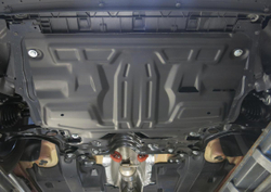 Защита картера и КПП AutoMax для Seat Ibiza IV (V - все) 2008-2015/Skoda Fabia II (V - 1.2; 1.4; 1.6) 2007-2014/Skoda Fabia RS II (V - 1.4 (180 л.с.)) 2010-2014/Skoda Rapid I (V - все) 2013-2020/Skoda Roomster (V - все) 2006-2015/Volkswagen Polo IV рестайлинг хэтчбек (V - все) 2005-2009/Volkswagen Polo V хэтчбек (V - все) 2010-2015/Volkswagen Polo V седан (V - 1.4 (125 л.с.); 1.6 (85/90/105/110 л.с.)) 2010-2020, сталь 1.5 мм, с крепежом, штампованная, AM.5842.1