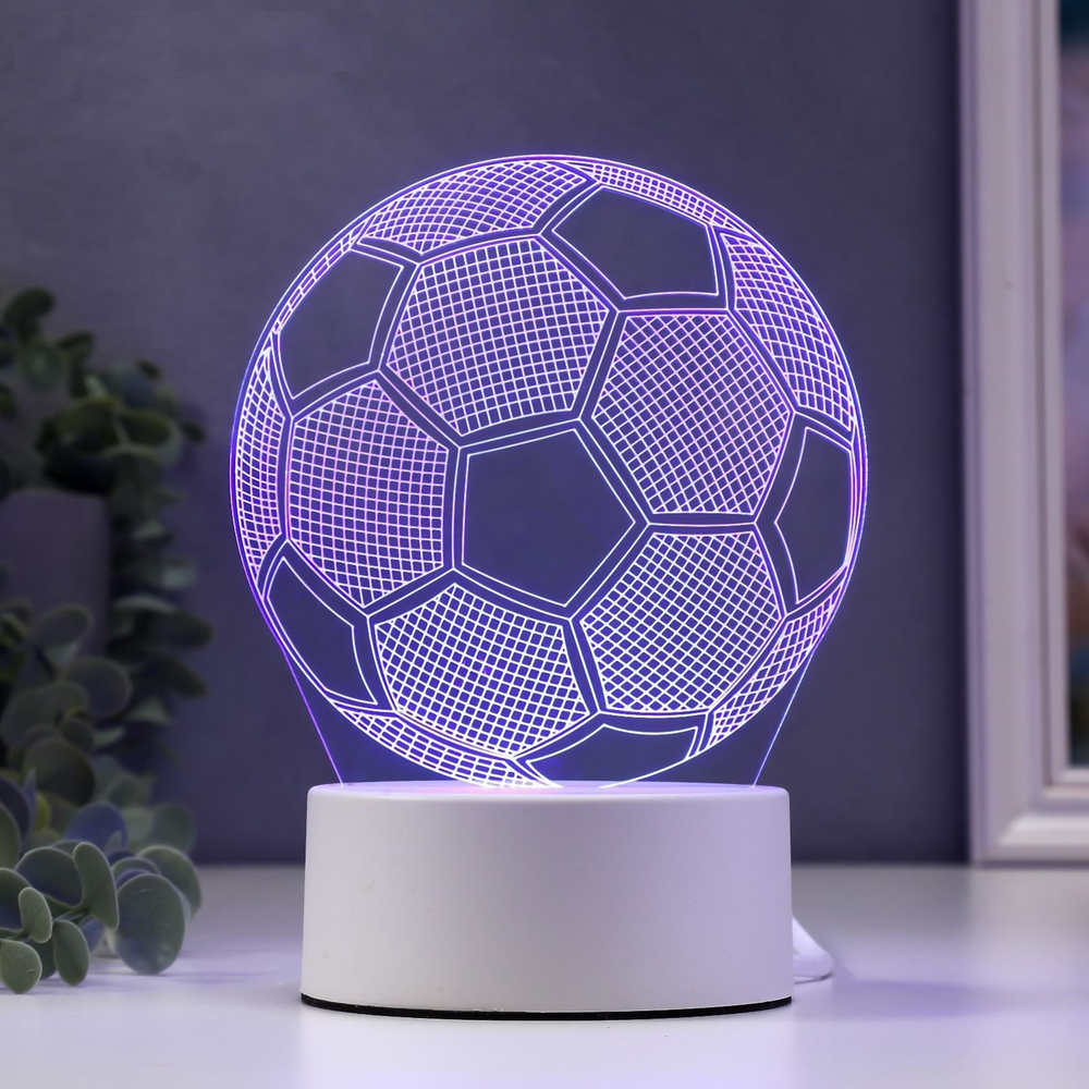 Светильник Футбольный мяч LED RGB от сети 9,5x12,5x16 см