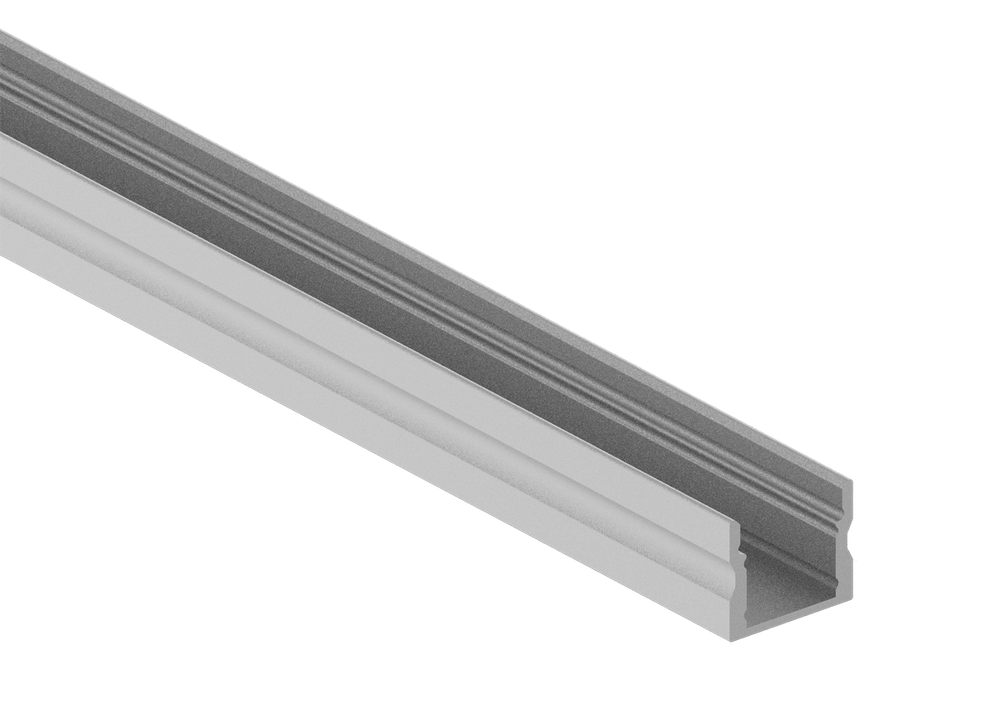 Накладной алюминиевый профиль,   17, 2х14, 5х2000. Цвет: Анодированное серебро, Серия:DN8ALE