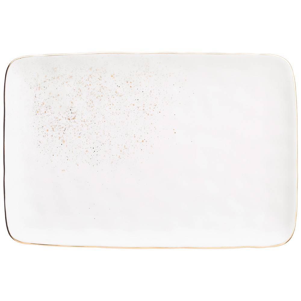 БЛЮДО ПРЯМОУГОЛЬНОЕ BRONCO "GOLD" 30*20,5*2,5 СМ (КОР=12ШТ.)