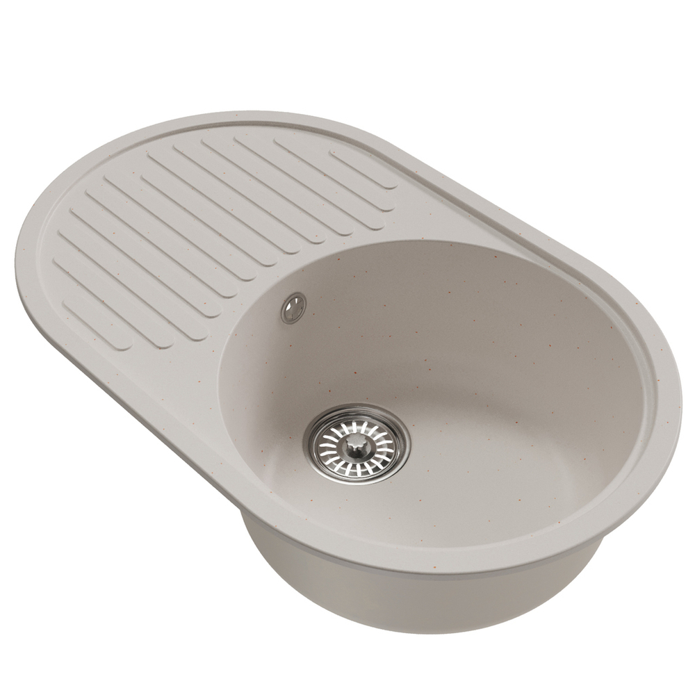 Мойка ML-GM16 КОМФОРТ овальная с крылом, белая (331), 730*460*180мм