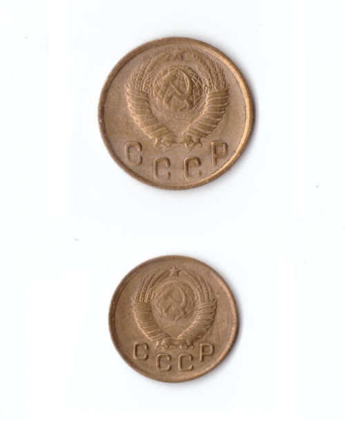 Комплект 1949г. 2 коп,  1 коп.   XF