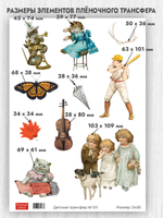 Трансфер для декупажа переводной рисунок для поверхностей детский 011