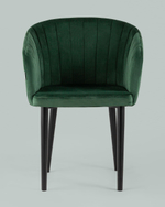 Стул с подлокотниками Нейтон велюр зеленый