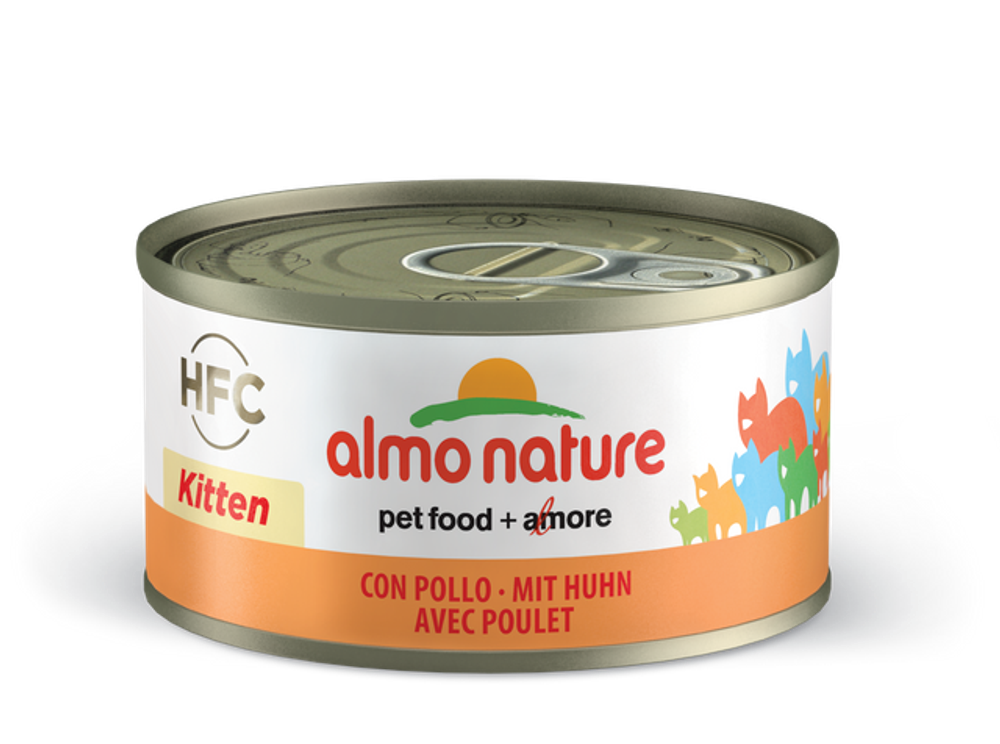 Almo Nature Консервы для Котят с Курицей (HFC Kitten Chicken) 0,07 кг x 1 шт.