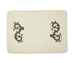 Коврик для ванной Ricciolo бежевый с коричневой аппликацией от Old Florence - Италия