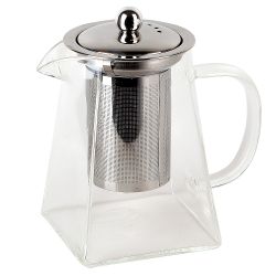 Чайник заварочный с фильтром "Pyramid" v=950мл (боросиликатное стекло) (индивидуальная упаковка)