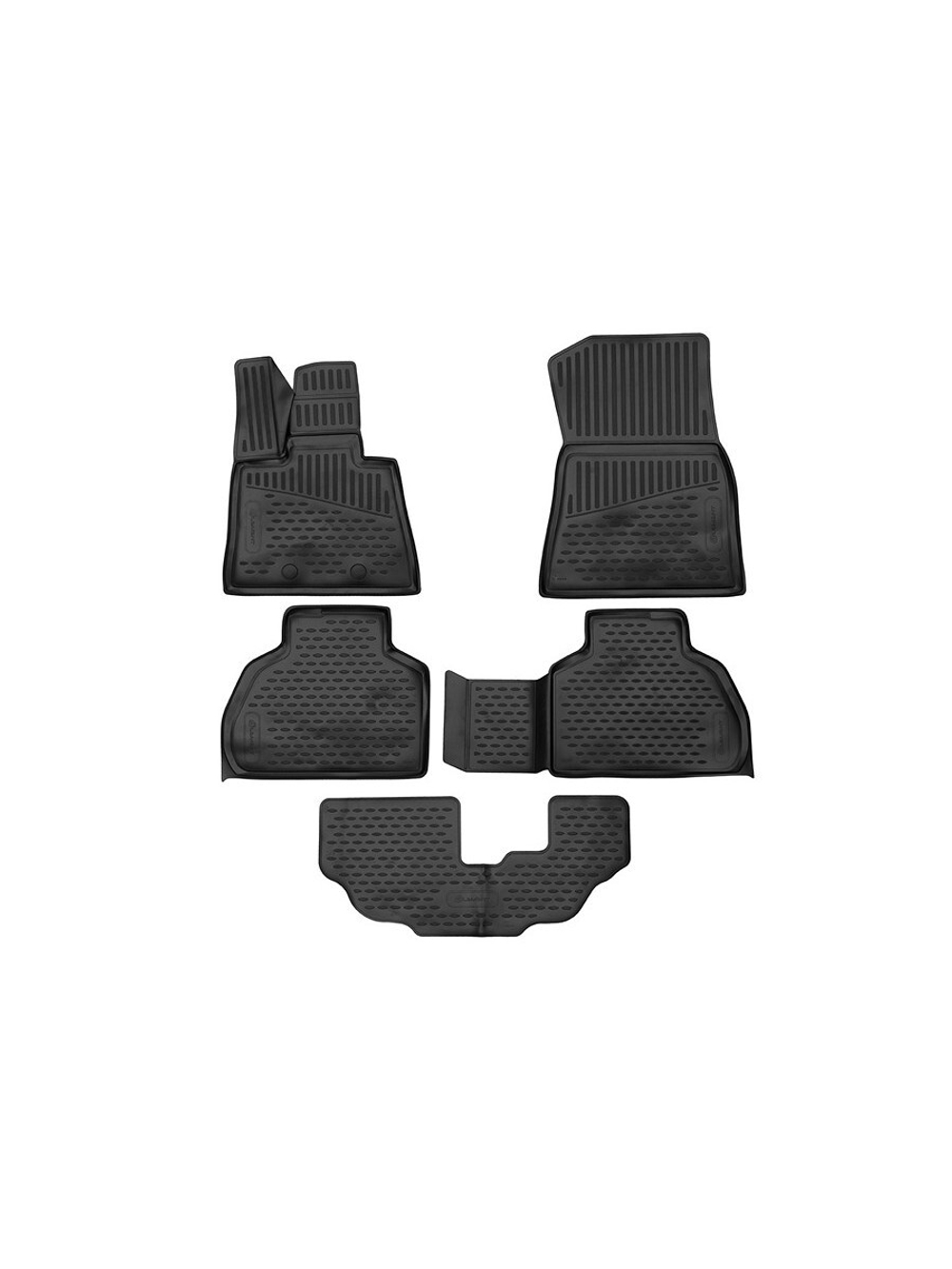 Коврики в салон для BMW X7, 2019- внедорожник, 5шт. (полиуретан) ELEMENT3D02344210K