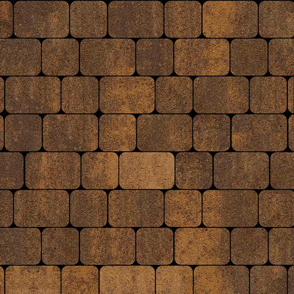 Тротуарная плитка КЛАССИКО - Листопад гладкий Мокко, комплект из 2 видов плит