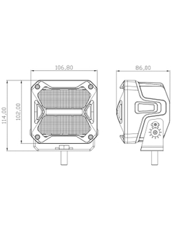 Светодиодная фара водительского света РИФ 107x102x86 мм 60W LED